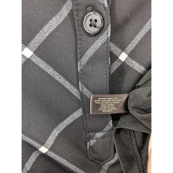 The Limited Belted Window Pane Dress XS Black White Knee Length Belt Check Lined - Picture 6 of 11